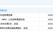关于部分专科学生改选公共选修课的通知