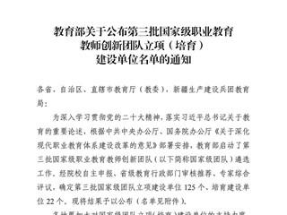 国家级职业教育教师创新团队