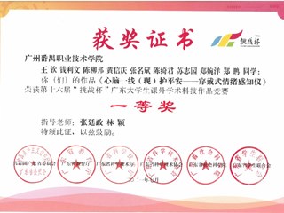 张廷政、林颖挑战杯一等奖