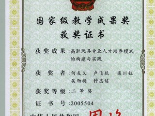 1.国家级教学成果奖二等奖（2005年）