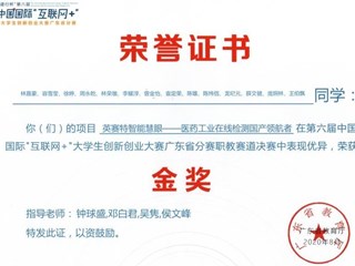 2.第六届中国国际“互联网+”大学生创新创业大赛广东省分赛职教赛道决赛金奖-林嘉豪、容雪莹、徐婷等