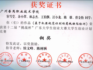 6.第十二届“挑战杯”广东大学生创业大赛大学生创业计划竞赛铜奖-容雪莹、余小翠、林志杰等